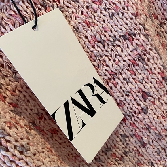 ZARA cropped pink Sweater Top MEDIUM - Picture 5 of 5